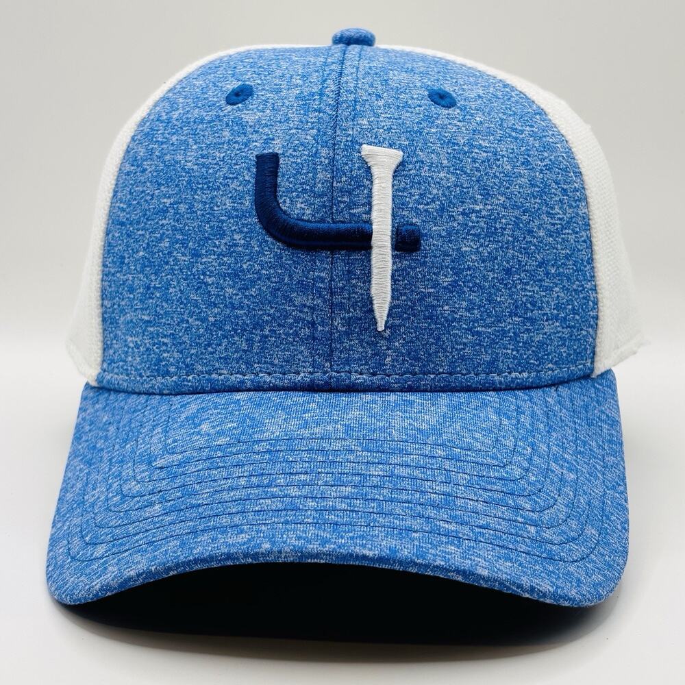 Ouray Par Four Baseball Cap Adjustable Golf Blue/white White Logo 4 Fore